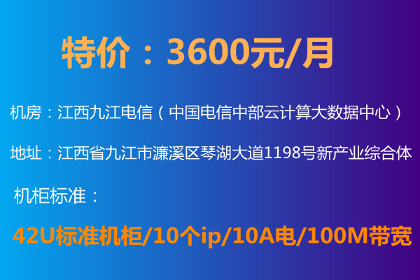 IDC電信機(jī)柜特價3600元/月 42U標(biāo)準(zhǔn)機(jī)柜/10ip/10A電/100M帶寬